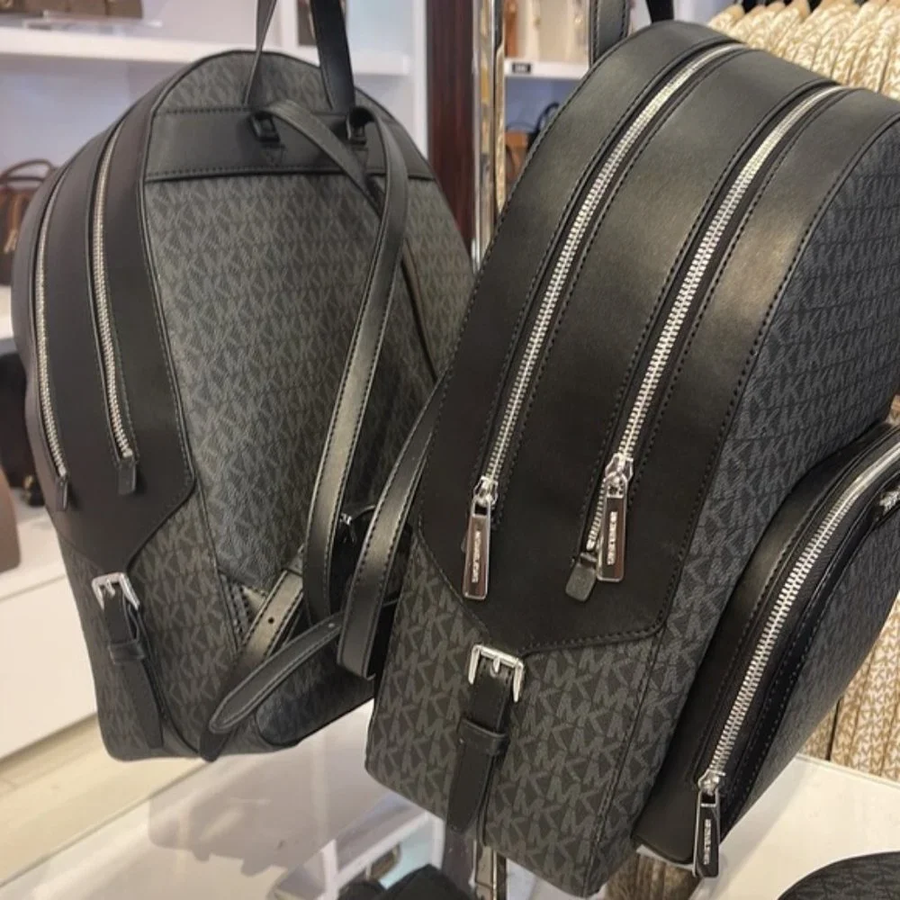 Michael Kors Jaycee Large Zip Pocket Backpack Black